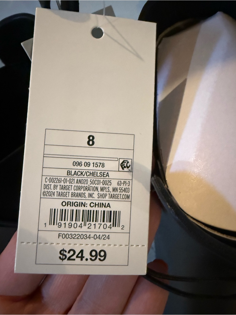 Women’s Black Waterproof Chelsea Rain Boots - Picture 3 of 3